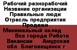 Рабочий-разнорабочий › Название организации ­ Правильные люди › Отрасль предприятия ­ Продажи › Минимальный оклад ­ 30 000 - Все города Работа » Вакансии   . Амурская обл.,Благовещенск г.